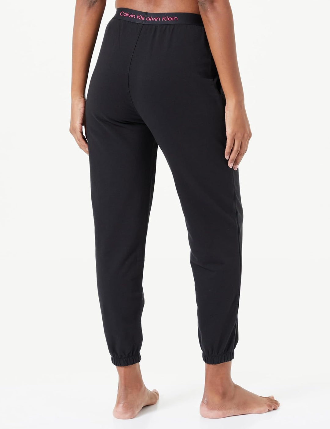 Calvin Klein Damen Strickhose M Black W/ Fuchsia Rose Logo, M Black W/ Fuchsia Rose Logo