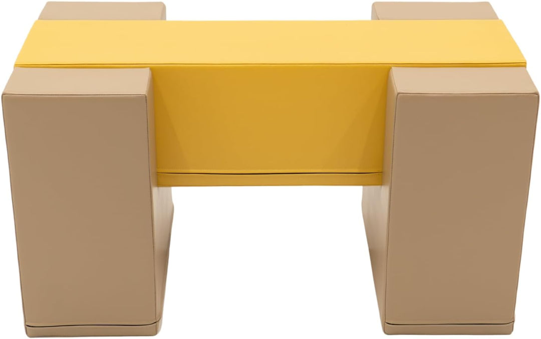 IGLU SOFT PLAY Kinder Indoor Kletterset Balance-Brücke (Beige Honey) | Veganes Leder | BPA- &amp; Phthal