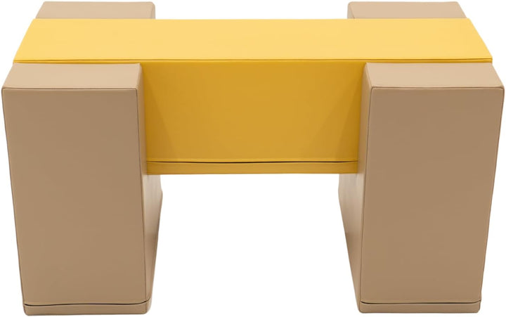 IGLU SOFT PLAY Kinder Indoor Kletterset Balance-Brücke (Beige Honey) | Veganes Leder | BPA- &amp; Phthal