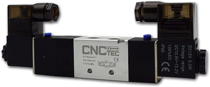Pneumatik Magnet- Wegeventil 5/3 Wegeventil 1/4" 12 Volt DC (5/3 Wege 1/4" 12 Volt DC) 5/3 Wege 1/4
