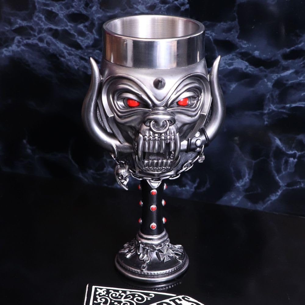 Nemesis Now Officially Licensed Goblet Glass, Silver, 20.5cm Offizielles Lizenzprodukt Motorhead Sna