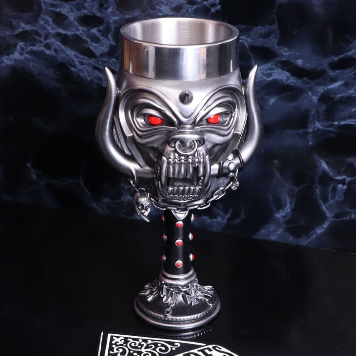 Nemesis Now Officially Licensed Goblet Glass, Silver, 20.5cm Offizielles Lizenzprodukt Motorhead Sna