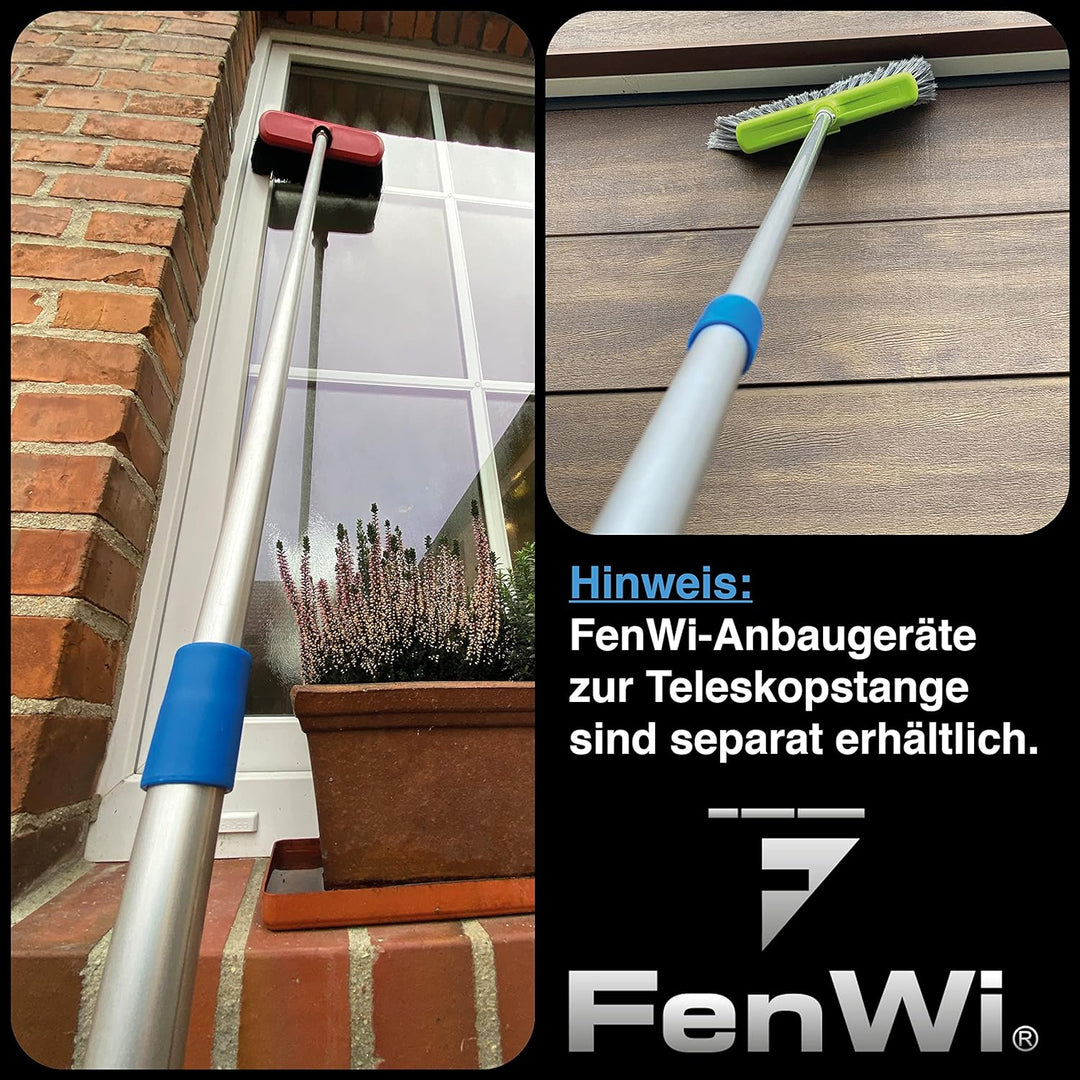 FenWi 2m Profi Alu Teleskopstange Länge stufenlos verstellbar bis 200cm Aluminium-Teleskopstiel