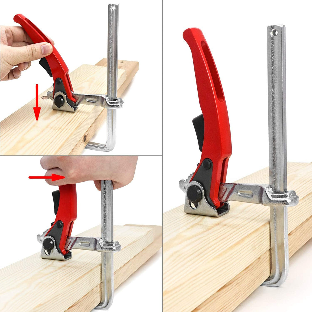 QWORK® Zwinge, Tischzwinge, Hebelzwinge, Schnellspanner mit 160mm Kapazität und 60mm Kehlentiefe zum
