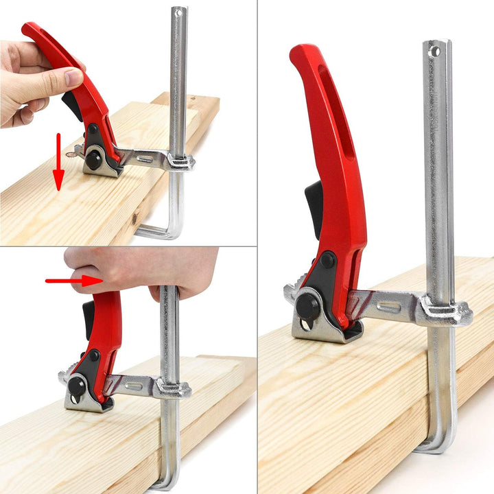 QWORK® Zwinge, Tischzwinge, Hebelzwinge, Schnellspanner mit 160mm Kapazität und 60mm Kehlentiefe zum