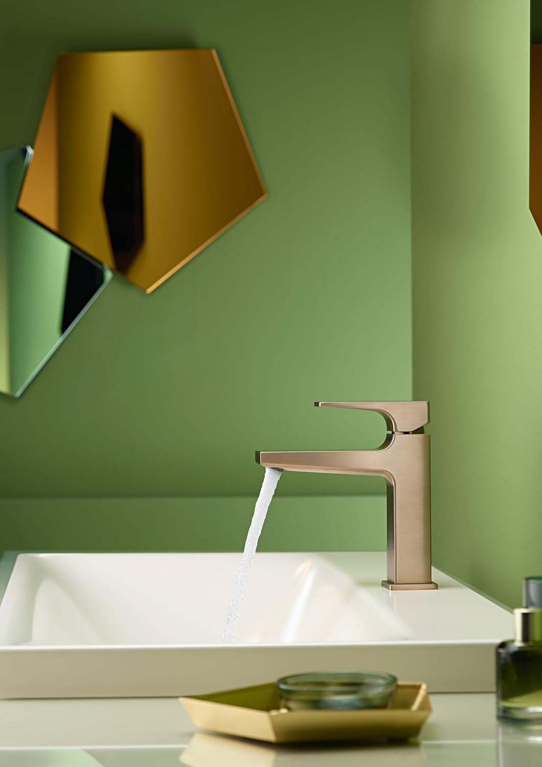 hansgrohe Wasserhahn Metropol, wassersparende Armatur mit Komfort-Höhe 110mm mit Push-Open Ablaufgar