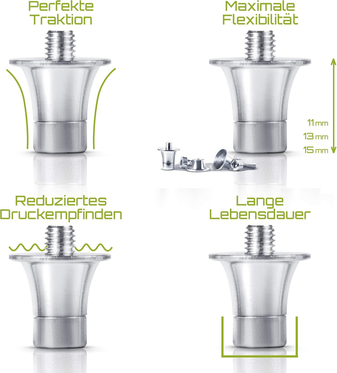 GRPS Type X - Profi Fussball Stollen - Höhe verstellbar 15mm 13mm 11mm Basic, Basic