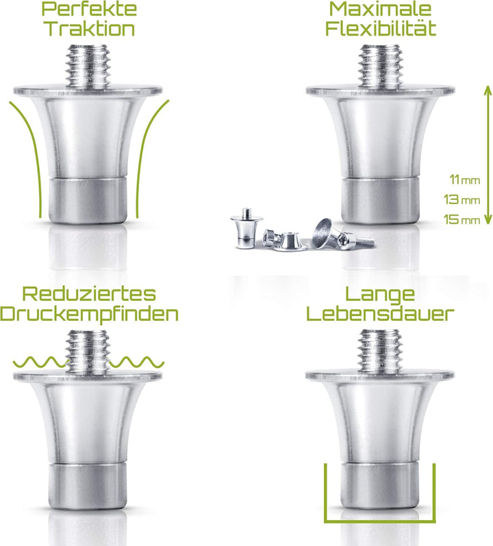 GRPS Type X - Profi Fussball Stollen - Höhe verstellbar 15mm 13mm 11mm Basic, Basic