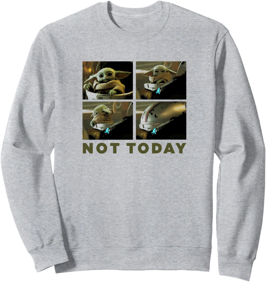 Star Wars: The Mandalorian The Child Not Today Panels Sweatshirt