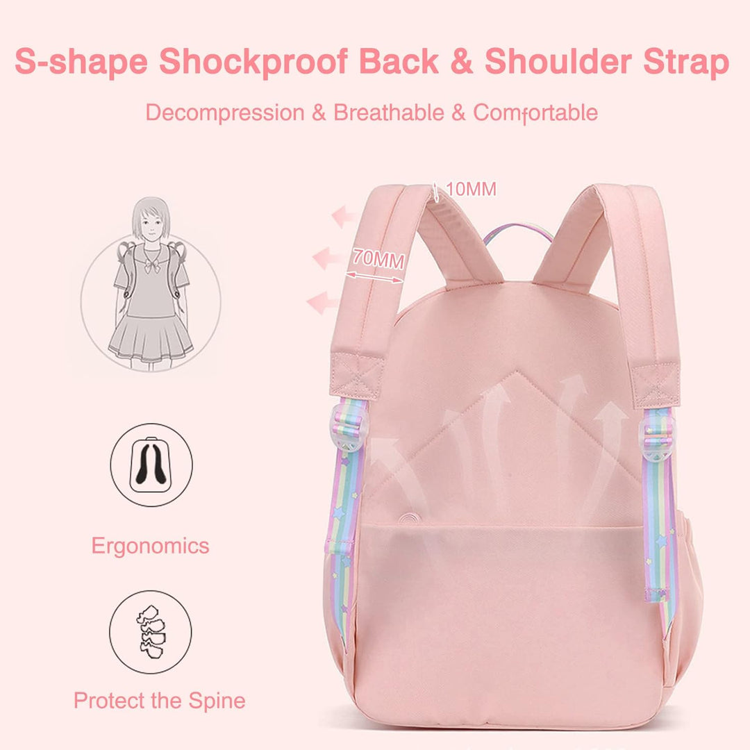 FANDARE Kinderrucksack Schulranzen Schultaschen Jungen Mädchen Schulrucksack Kinder Schultasche für