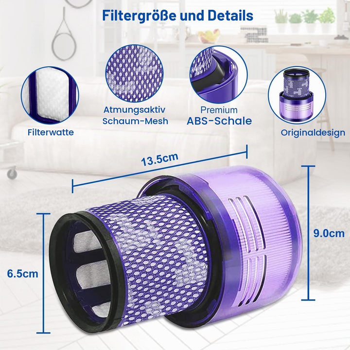 V11 Filter für Dyson, 3 Stück Ersatzfilter für Dyson V15 Detect, Ersatz Filter für Dyson V11 V15 SV1
