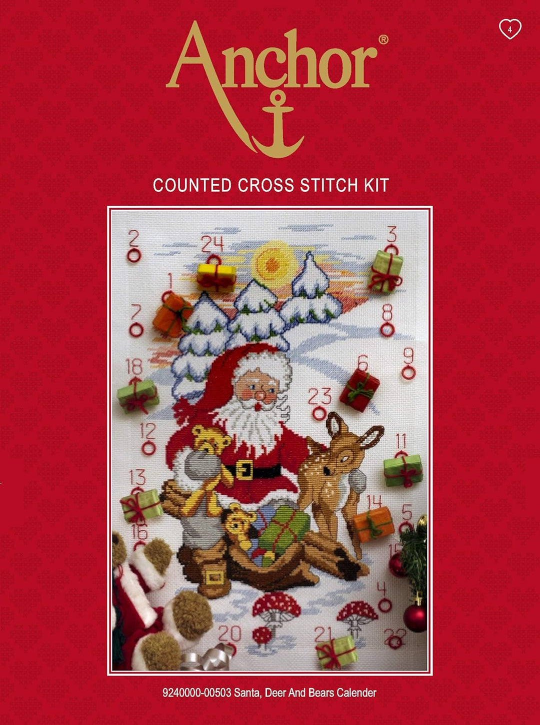 Anchor Kreuzstich-Set, 100% Baumwolle, Mehrfarbig, 30x40cm