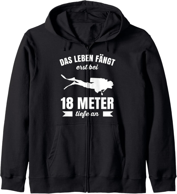 Taucher Geschenk für Herren Apnoe Schnorchel Zubehör Kapuzenjacke