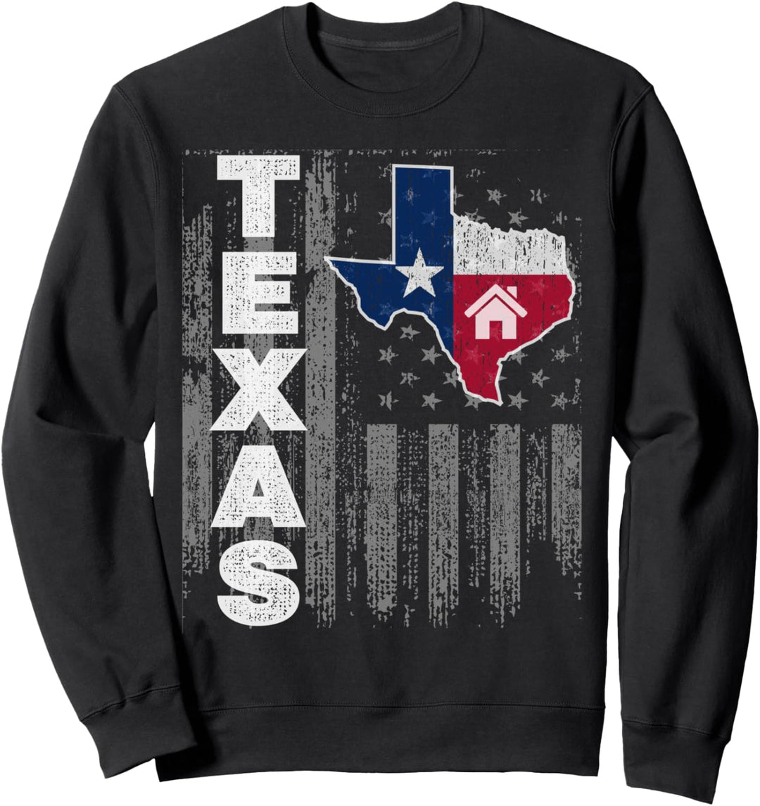 Texas-Heimatstaat-Retro- Weinlese-Grafik Sweatshirt