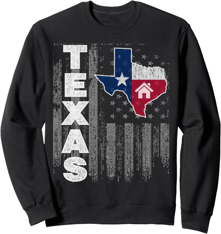 Texas-Heimatstaat-Retro- Weinlese-Grafik Sweatshirt
