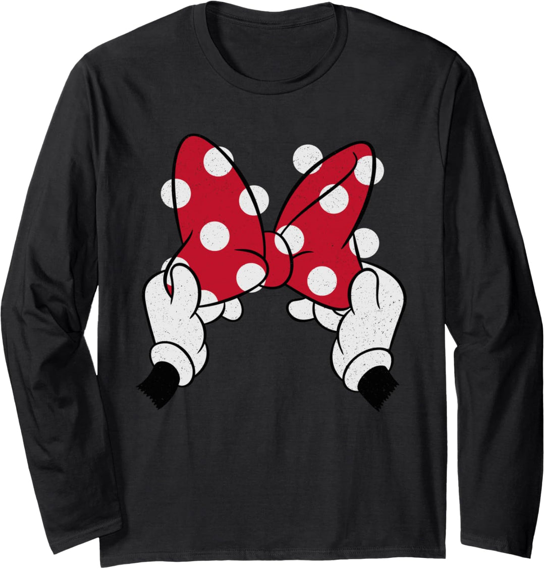 Disney Minnie Mouse's Red Polka Dot Bow Langarmshirt