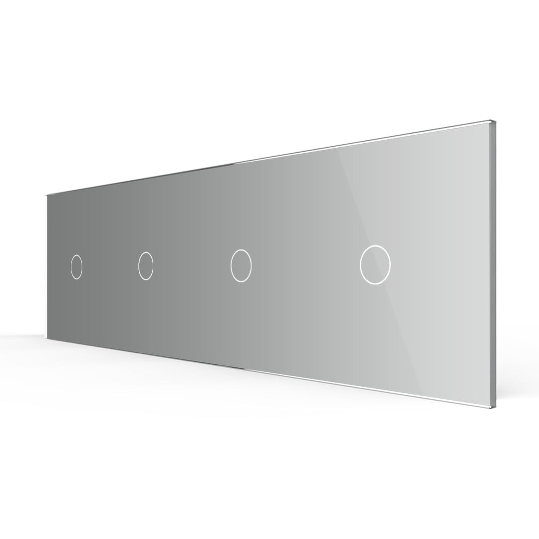LIVOLO Glas Touch Lichtschalter Funkschalter Steckdosen Wechselschalter uvm in grau (Nur Rahmen VL-C