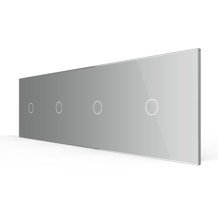 LIVOLO Glas Touch Lichtschalter Funkschalter Steckdosen Wechselschalter uvm in grau (Nur Rahmen VL-C