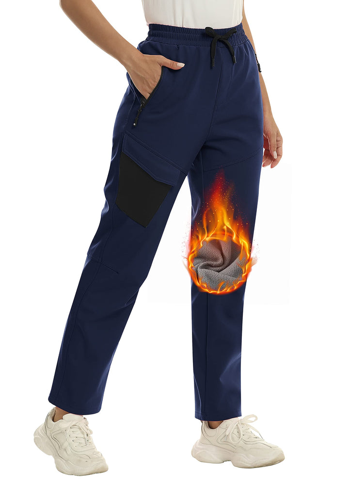 MoFiz Damen Wanderhose Skihose Softshellhose Outdoorhose Thermohose Winddichte Berghose Arbeitshose