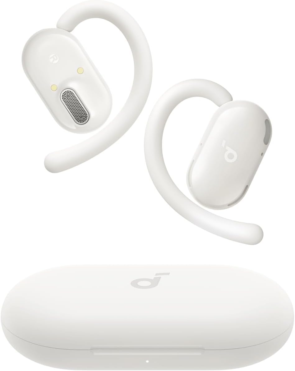 soundcore Anker V20i Open-Ear Headphones, Adjustable Ear Hooks, Noise-Free Calls, IP55, LED, 36 Hour