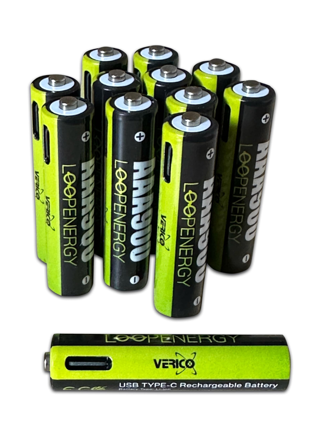 VERICO LoopEnergy AAA 900 Wiederaufladbare USB-C Batterie AAA 1,5V 900mWh (600mAh) Li-Ion, Schnellla