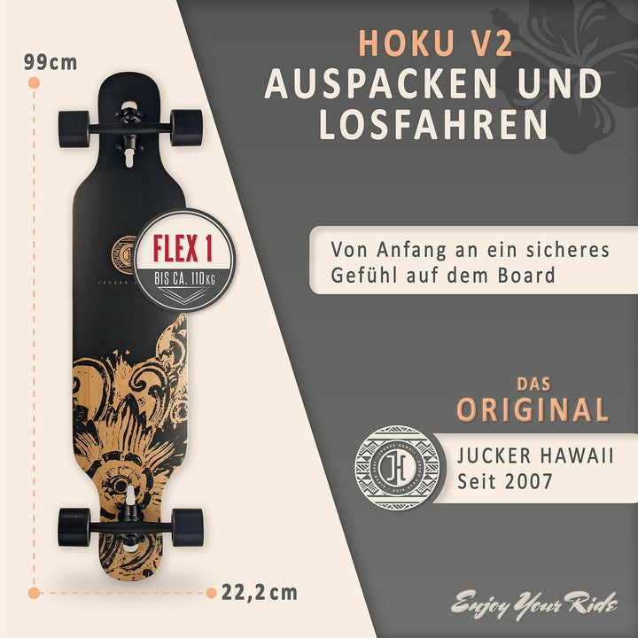 JUCKER HAWAII Longboards | Qualität vom Longboard Profi | Longboard HOKU in verschiedenen Designs |