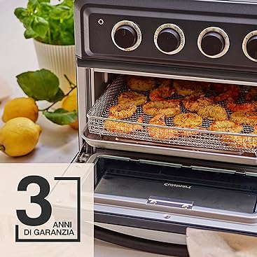 Cuisinart Air Fryer Minibackofen, 7-in-1 Funktion: Heissluftfritteuse, Backofen, Grill, Toaster, War