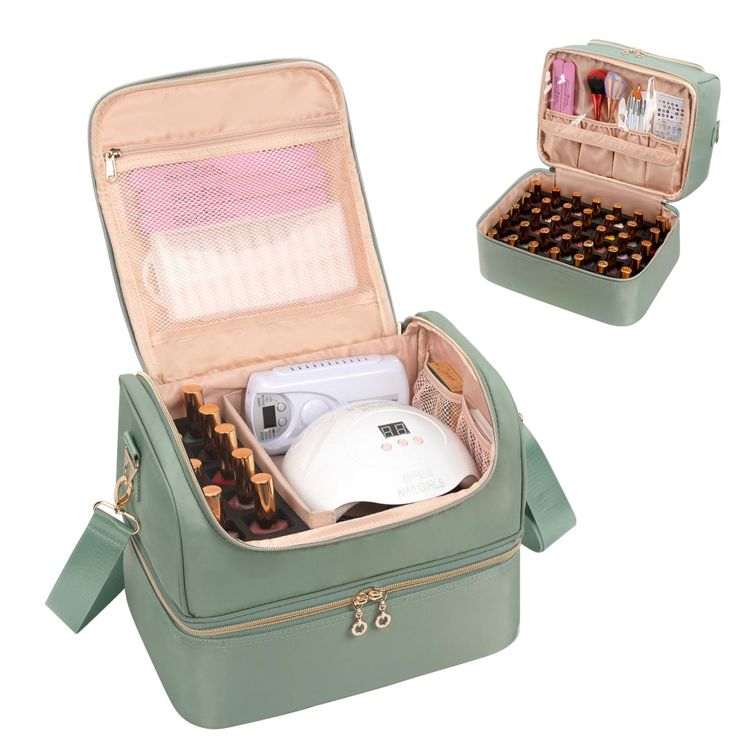 Nagellack Aufbewahrung, Doppelschicht Nagellack Organizer Tasche, Reise Nagellack Aufbewahrungsbox f