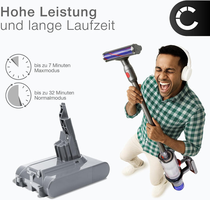 CELLONIC Akku kompatibel mit Dyson V7, V7 Motorhead, V7 Animal, V7 Trigger, V7 Total Clean, V7 Motor