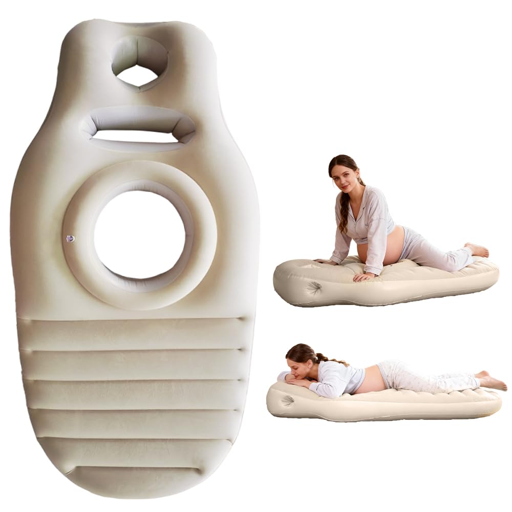 Aufblasbares Schwangerschaftskissen, Yogamatte für Schwangere Mit Loch, Bequeme Beflockte PVC Luftbe