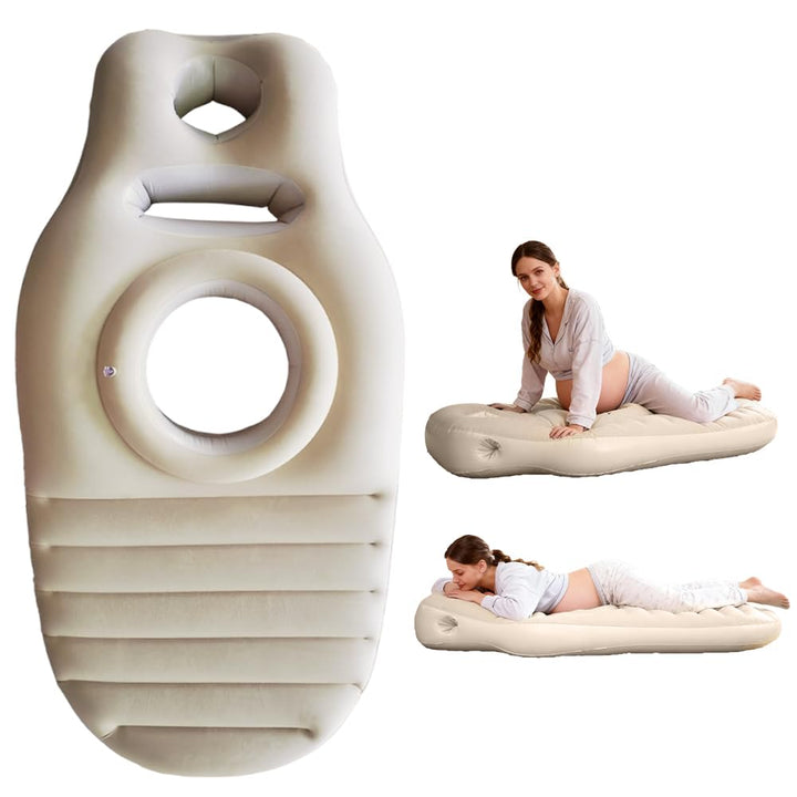 Aufblasbares Schwangerschaftskissen, Yogamatte für Schwangere Mit Loch, Bequeme Beflockte PVC Luftbe