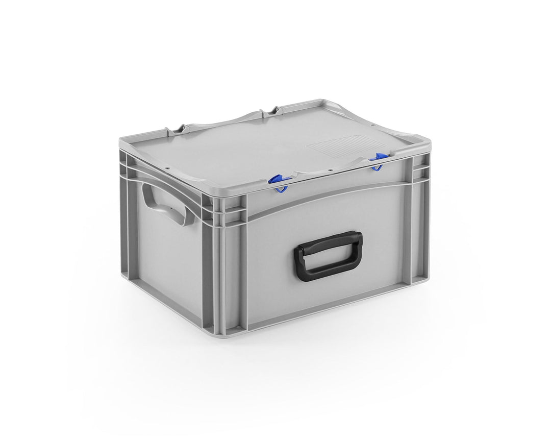 DIE BOX FABRIK Transportkoffer mit Tragegriff | Kunststoffkoffer zum Lagern und Transportieren | Wer