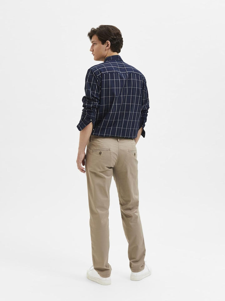 SELECTED HOMME Male Chino 175 Slim fit Flex 28W / 32L Greige, 28W / 32L Greige