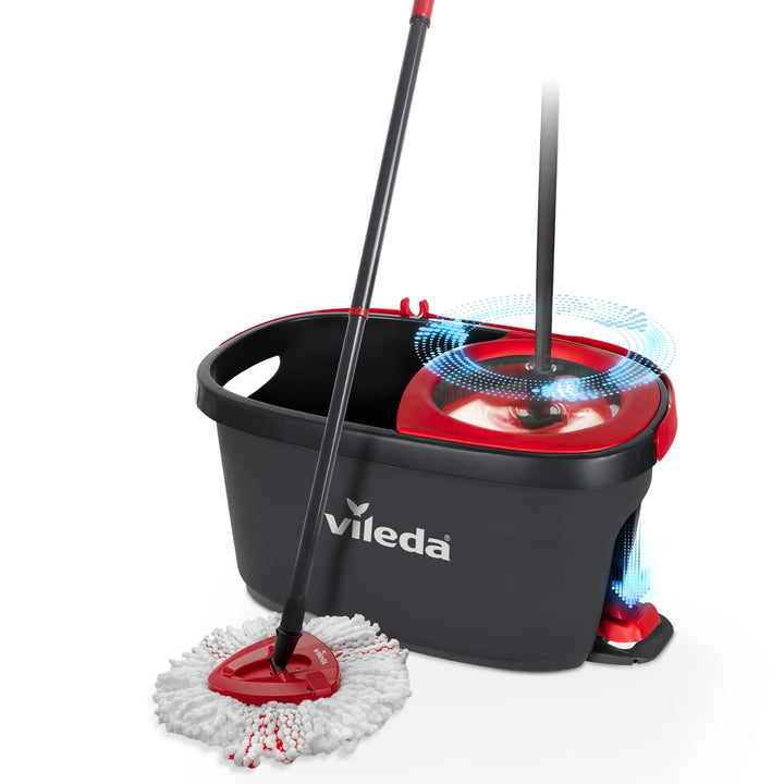 Vileda Turbo 2in1 Wischmopp-Set mit Fusspedal, Teleskopstiel