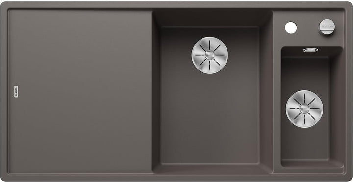 BLANCO AXIA III 6 S | SILGRANIT vulkangrau | Einbauart: Einbau von Oben | Hauptbecken rechts | mit G