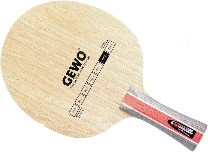 GEWO Hybrid Carbon X/Speed Off Tischtennisholz – 5+2-lagig mit CFL-Technologie – extrem schnell &amp; sp