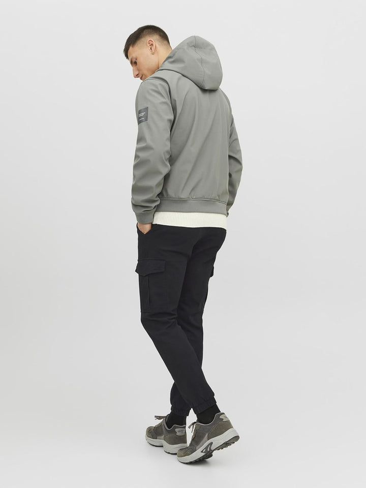 JACK & JONES Men's JJMarco Cargo Jogger Sweatpants Cuffed Track Bottom 36W / 34L Schwarz, 36W / 34L