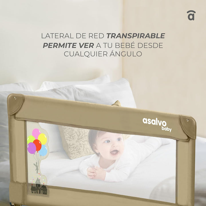 ASALVO 11824 Bettgitter, 90 X 143.50 cm, grau, Grau