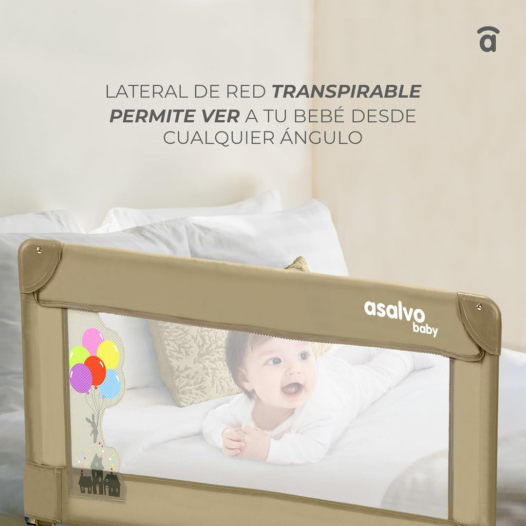 asalvo 151508.0 Bettgitter 90 x 43,5 cm, weiss Weiss, Weiß