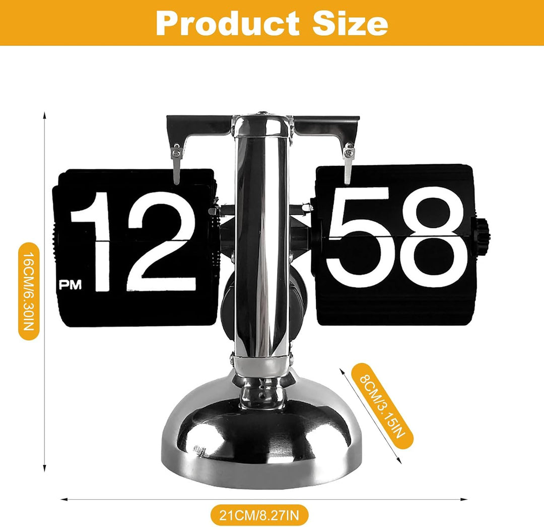 Schreibtischuhr, Flip-Uhr, Retro-Uhr, Digitale Flip-Down-Uhr, Retro, minimalistisch, mit einem Fuss,