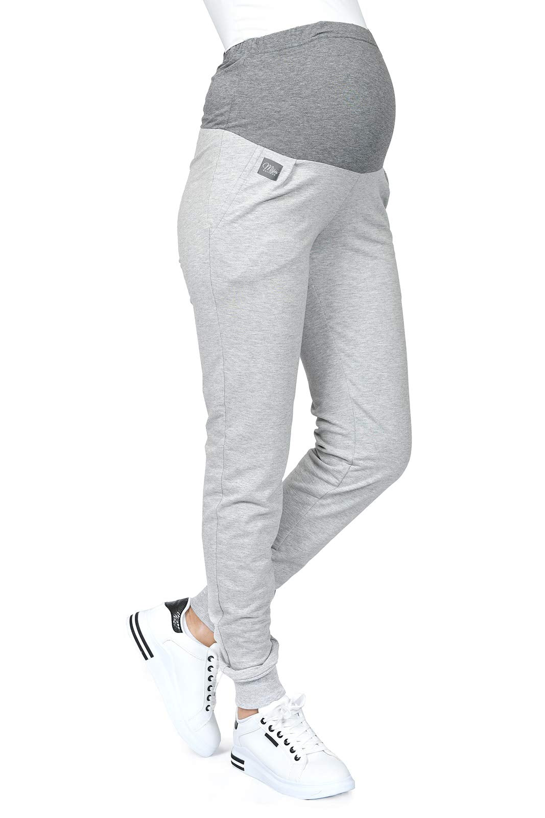 Casual Schwangerschaftshose Umstandshose mit Bauch-Panel Coco M003, Melange