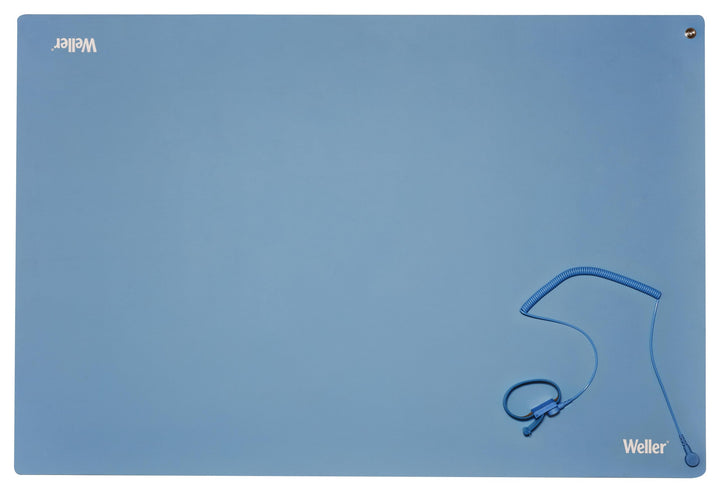Weller T0051403699 Antistatische ESD Premium Tisch-Lötmatten Set, 900 x 600 mm, Blaue Lötmattensatz