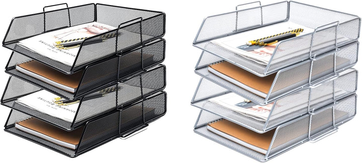 EXERZ Briefablagen 2tlg/ Papiersortierer/Schreibtisch multifunktionaler Organiser/Dateihalter für Bü
