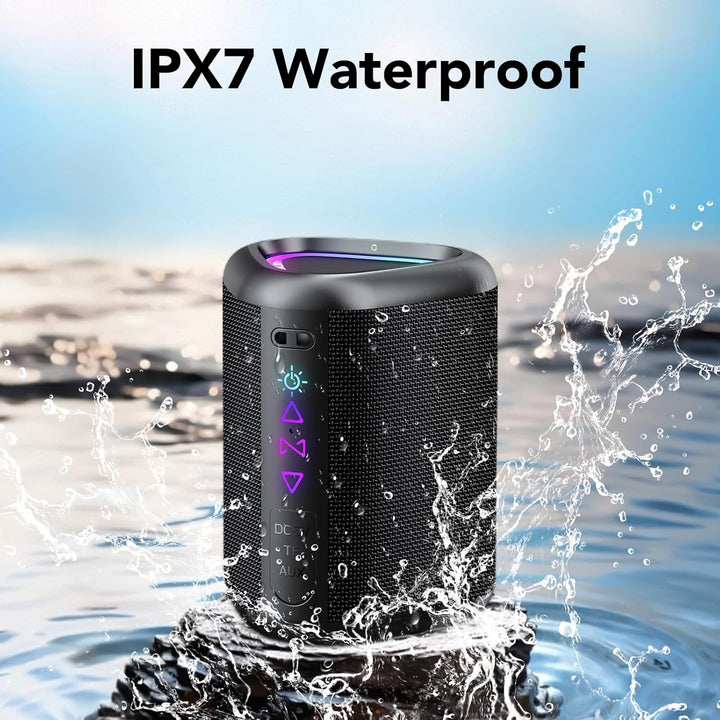 aowoka Bluetooth Lautsprecher mit Licht, 2025 Musikbox Tragbarer Box, Bluetooth 5.4, 30 St, Verbesse