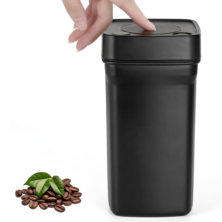VINATO 1.2L Vakuum Kaffeedose Luftdicht, Rechteckig Edelstahl Vakuumbehälter, Aufbewahrung Kaffeeboh