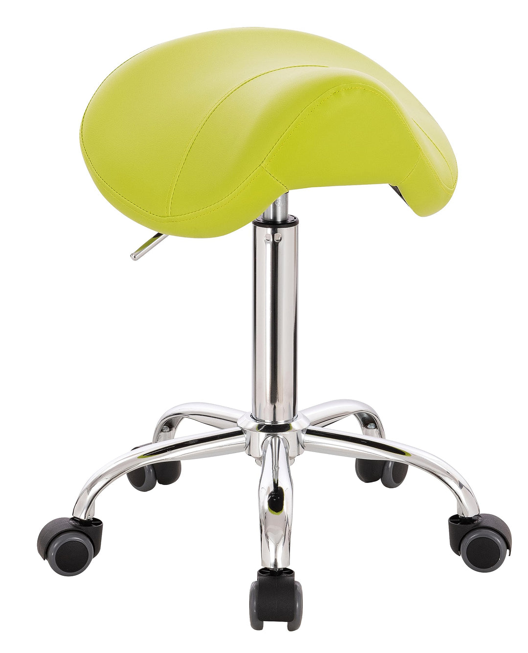 1stuff® Sattelhocker Pony - kompaktes Fusskreuz - gepolsterter Sitz - Höhe bis über 70cm - Rollhocke