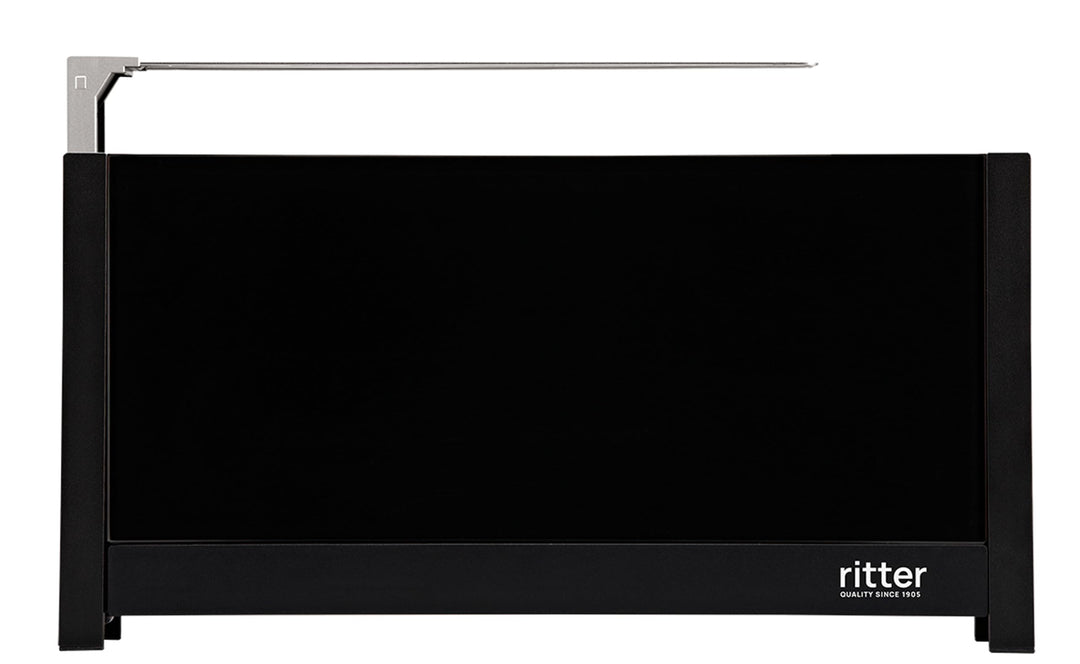 ritter volcano 5 Langschlitz-Toaster mit Brötchenaufsatz, extra schmal, Made in Germany, Schwarz Sch