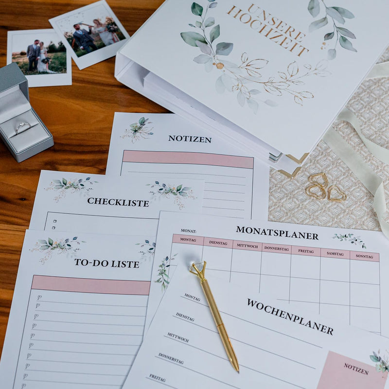 Mein Hochzeitsordner - Wedding Planner mit Checklisten & Planungshilfen auf über 236 Seiten - Prakti