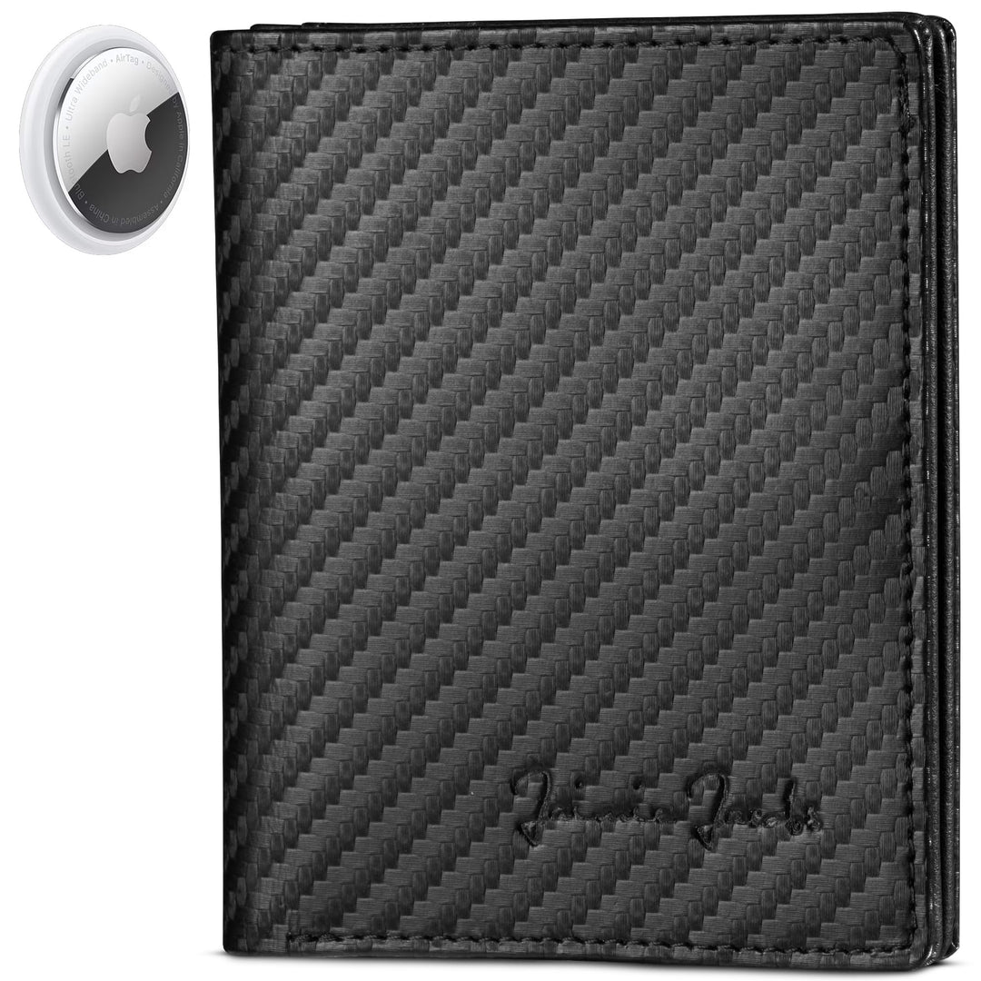 Jaimie Jacobs SLIMSTAR AirTag-Edition mit grossem Münzfach dünne Geldbörse Leder Slim Wallet Hochfor