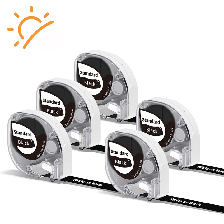 Phomemo P12 Etikettenband Kompatible mit Dymo LetraTag Etikettenband für LT-100H LT-100T 200B PLUS X